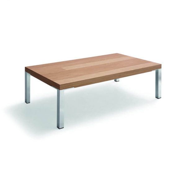 Mesa de Centro EOS Rectángular moderna fija chapa natural acero