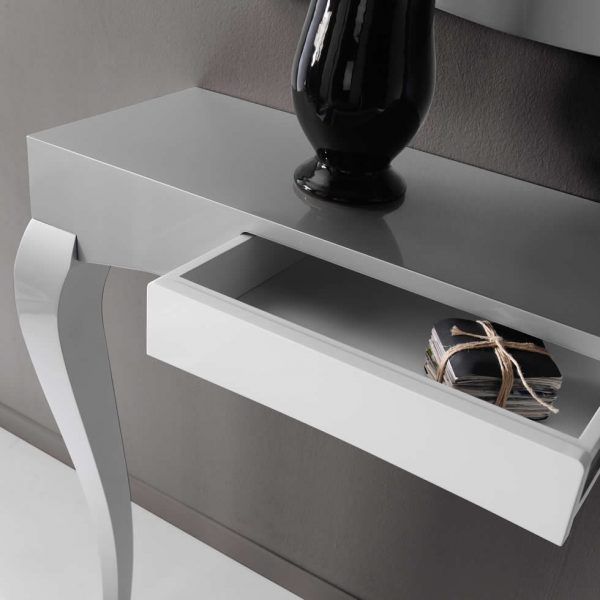 Conjunto Recibidor moderno DIVANI detalle apertura cajon