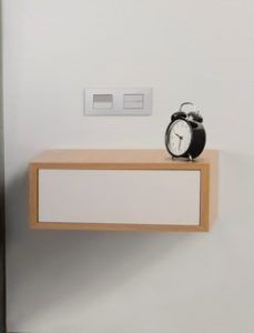 mesita noche moderno flotante liverpool chapa natural laca cajon dormitorio