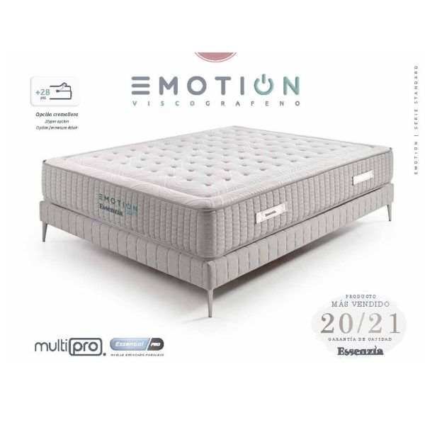colchon muelles ensacados emotion viscoelastica grafeon descanso dormitorio