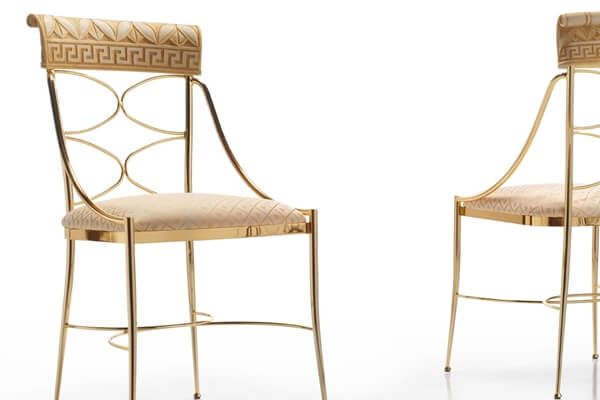 silla clasica resina acero tapizada mueble
