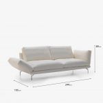 medidas sofa moderno axis brazo reclinable desenfundable tapizado