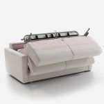 detalle sistema italiano de apertura sofa cama moderno daro tapizado tela