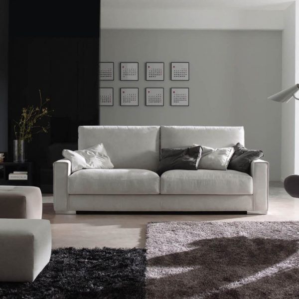 ambiente sofa egos fijo o deslizante moderno tapizado patas madera