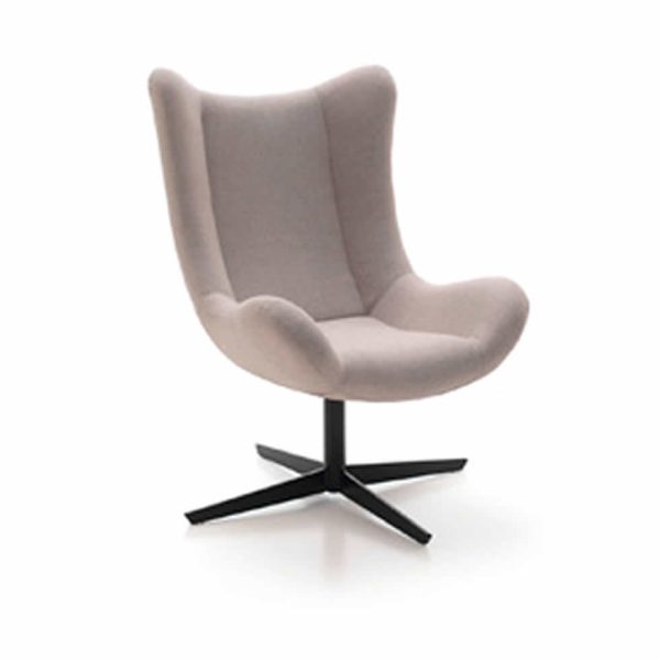 sillon giratorio moderno patas metalicas tapizado