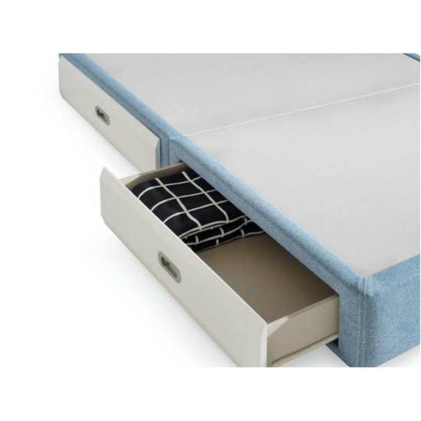 detalle canape tapizado littele-boots cajones gran capacidad tapizado dormitorio descanso