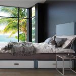canape tapizado litte - boots con cajones gran capacidad descanso dormitorio