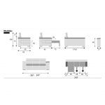 tecnico medidas sofa cama + chaiselongue dalia moderno salon