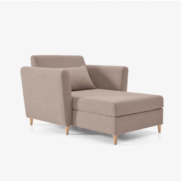 sillon cama moderno chanel tapizado patas madera