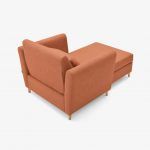 detalle sillon cama tapizado chanel moderno patas madera