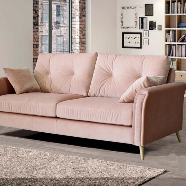 ambiente sofa salon clasico niza tapizado patas madera nordicas