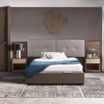 cabezal movil tapizado MILAN dormitorio moderno chapa natural