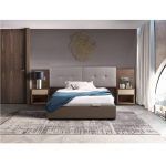 ambiente cabezal dormitorio moderno milan movil tapizado chapa natural