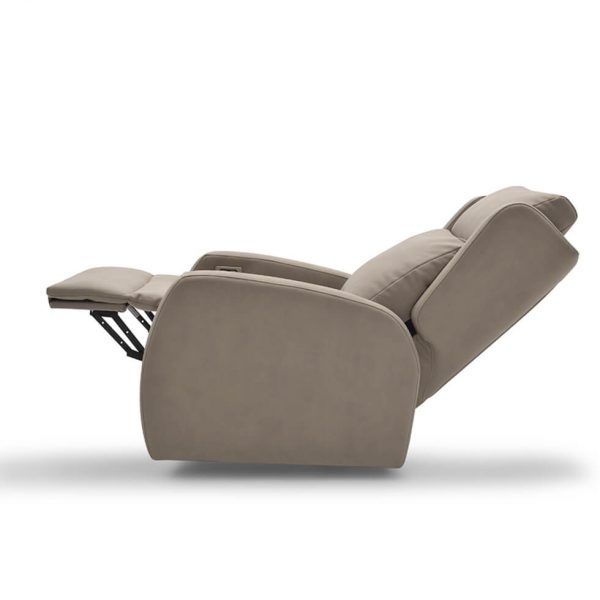 detalle sillon relax moderno roxan moderno motor electrico tapizado