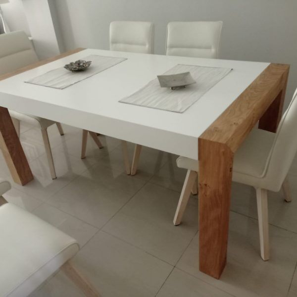 mesa comedor extensible lateral mega salon moderno rectangular