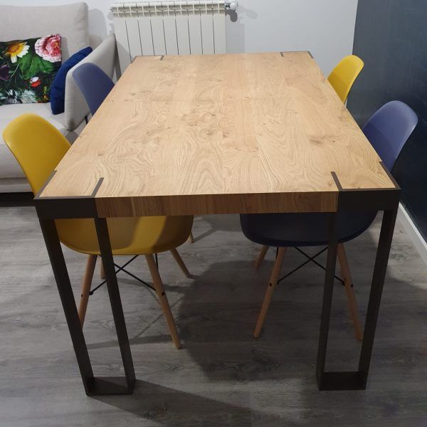 mesa comedor rectangular moderna pair extesible o fija