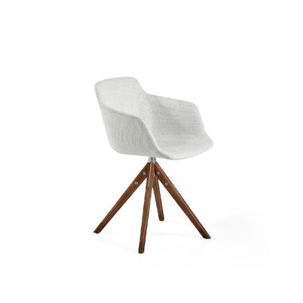 silla comedor giratoria iris moderna salon patas madera