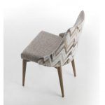 Silla moderna JANIS tapizada y patas en madera