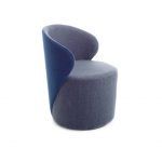 Butaca circular moderna AURA tapizada dormitorio o salon