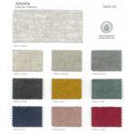 Muestrario tejidos tapizados coleccion Adhara sofas