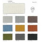 Muestras tejidos colección Carina sofás tapizados.