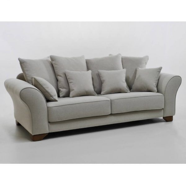 Sofa salon clasico BRUNO patas madera y tapiazado