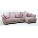Sofa chaiselongue salon clasico Loft tapizado patas madera