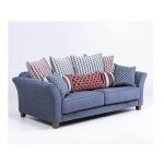 Sofa clasico salon Loft patas madera tapizado cojines