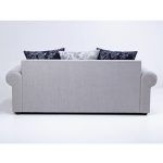 Sofa clasico VOLGA salon comedor detalle respaldo tapizado patas madera