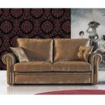 Sofa salon comedor clasico VOLGA detalle brazos con tachuelas patas madera
