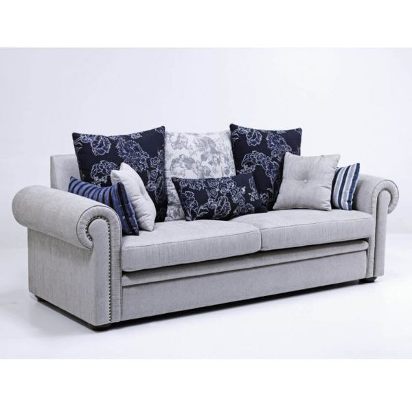 Sofa salon comedor clasico VOLGA patas madera tapizado