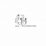 Sillon Orejero Clasico MELODIA patas madera medidas