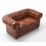 Sofa clasico YAIZA capitone autentico piel