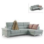 Sofa Chaiselongue moderno ABRIL baul en brazo salón
