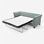 Detalle sofa cama GAVIOTA capitone apertura 2 pliegues