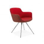 Sillon Hosteleria MIKONOS moderno tapizado patas cromo