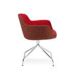 sillon Hosteleria MIKONOS moderno tapizado patas cromo brillo