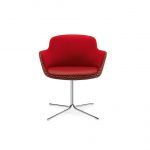 Sillon Hosteleria MIKONOS moderno tapizado patas cromo brillo