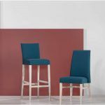 Taburete alto ALICE hosteleria moderno madera tapizado