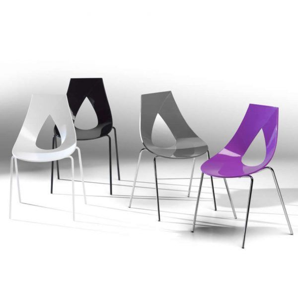 Silla hosteleria moderna DANVES estructura acero cromo muebles exterior
