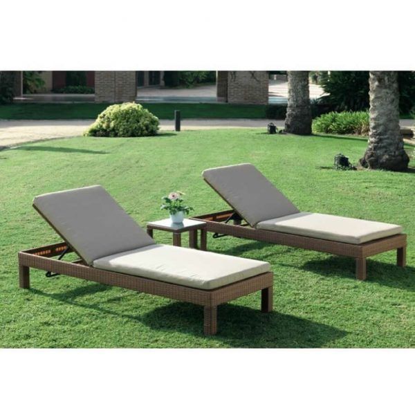 Tumbona hostelería reclinable BLANES mueble exterior