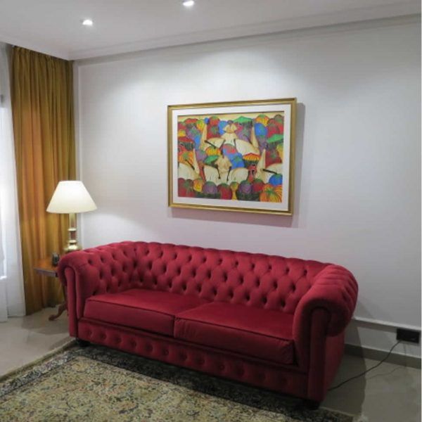 Ambiente sofa clasico salon tapizado capitone