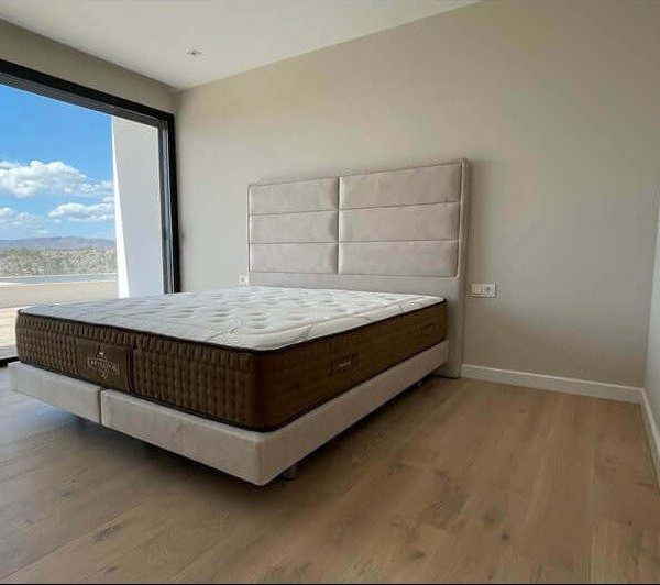 Cama dormitorio matrimonio moderno cabezal base y colchon muelles