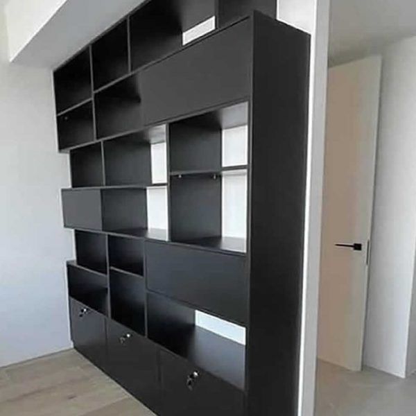 detalle mueble despacho minimalista a medida especial laca
