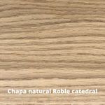 muestra en chapa natural de roble catedral