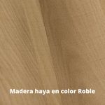 muestra en madera de haya maciza color roble