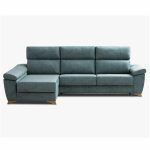 sofa cama chaiselongue moderno apertura italiana patas madera tapizado descanso confort