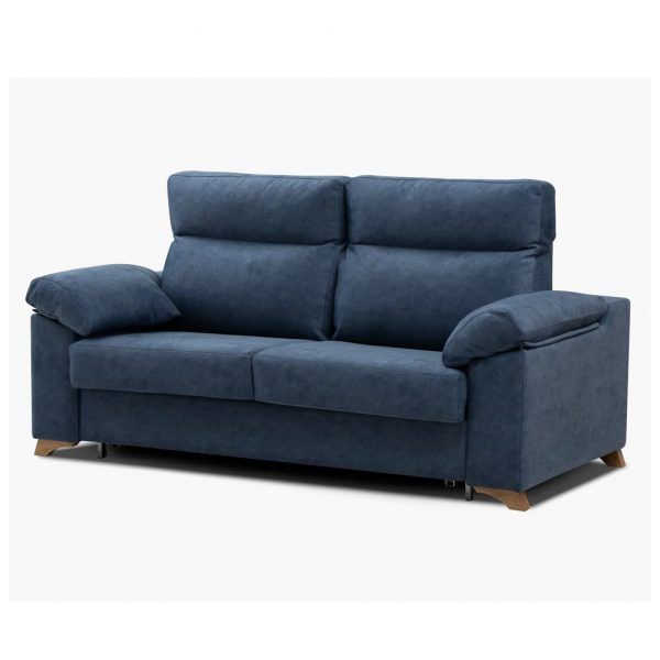 sofa cama moderno amanda tapizado apertura sistema italiano patas madera salon dormitorio