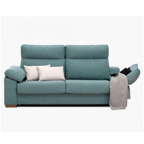 detalle brazo arcon sofa cama moderno violeta tapizado descanso salon apertura itallina