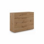 comoda tirador cajones melamina moderna mix nordico dormitorio